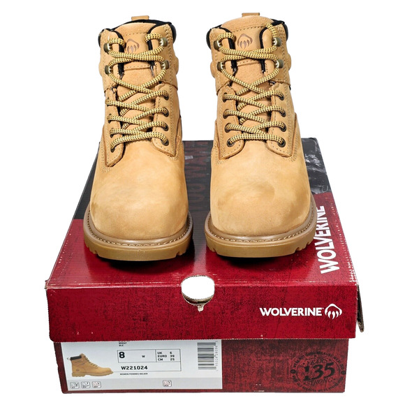 Wolverine Floorhand Insulated Steel-Toe 6" Women's 8W Brown Work Boots W221024 - Picture 1 of 14